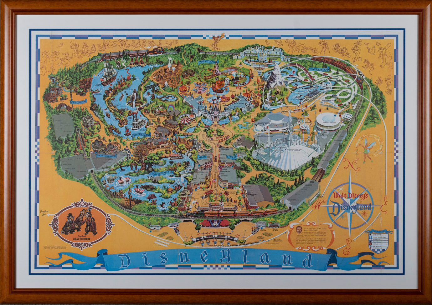 Original Walt Disney's Guide to Disneyland Map